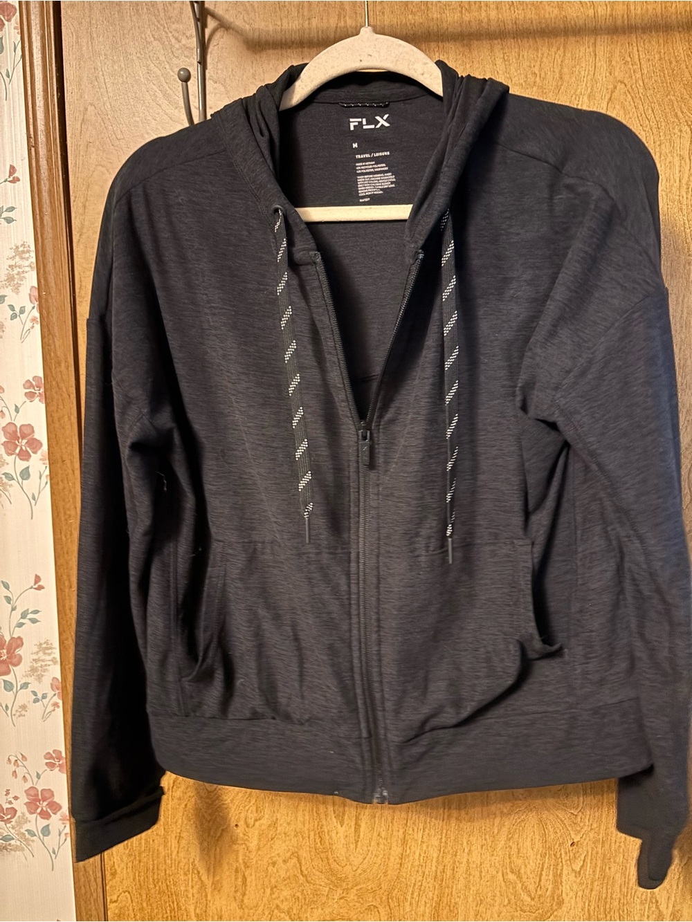 FLX Women's Black Utility Zip Hoodie Jacket